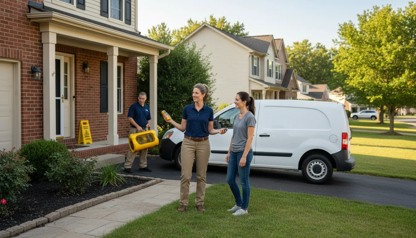 Residential water damage restoration in Patoka, IL